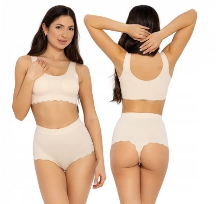 Majtki damskie stringi Mitex Feel good beżowe 