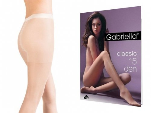 Rajstopy cienkie gładkie Classic Lycra Bianco 15 den Gabriella