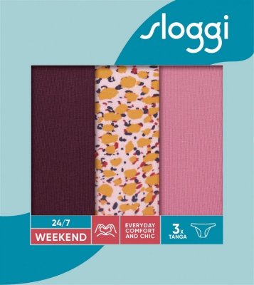 3x Majtki damskie Sloggi 24/7 Weekend Tanga