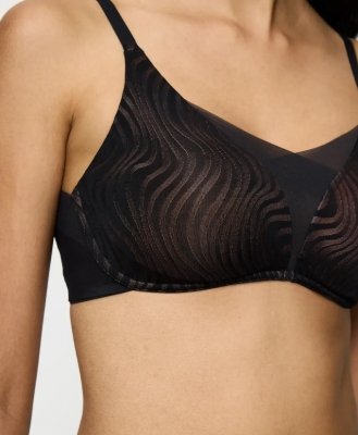 Biustonosz miękki bezfiszbinowy Triumph Shape Smart Ellipse czarny 