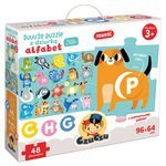 Puzzle 48 duuuże z dziurką Alfabet 3+