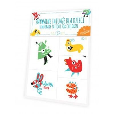 Potwory zmywalne tatuaże dla dzieci