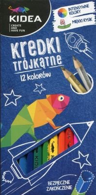Kredki ołówkowe trójkątne Kidea 12 kolorów