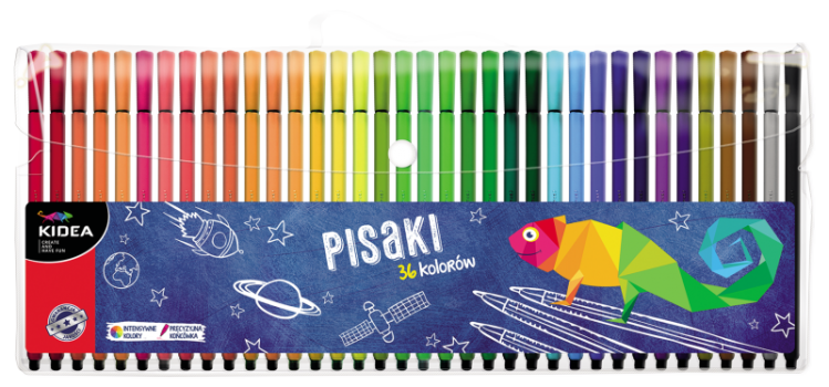Pisaki Kidea w etui 36 kolorów