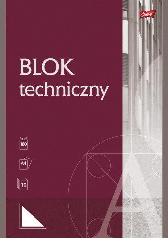 Blok techniczny A4 10K białe kartki Unipap PAKIET 10 sztuk