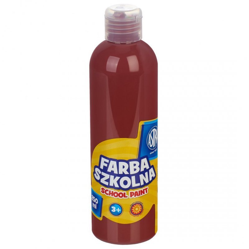 Farba szkolna naturalna tempera Astra 250 ml brązowa