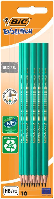 Ołówek bez gumki HB BIC Evolution Original 650  blister 10 szt.