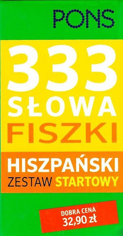 Fiszki 333 słowa Hiszpański Zestaw startowy PONS