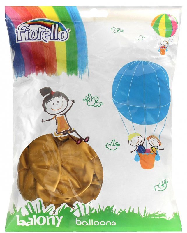Balon metal złoty 10 cali 100 szt. Fiorello