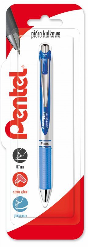 Pióro kulkowe 0,7 mm EnerGel BL77, niebieski x 1 blister