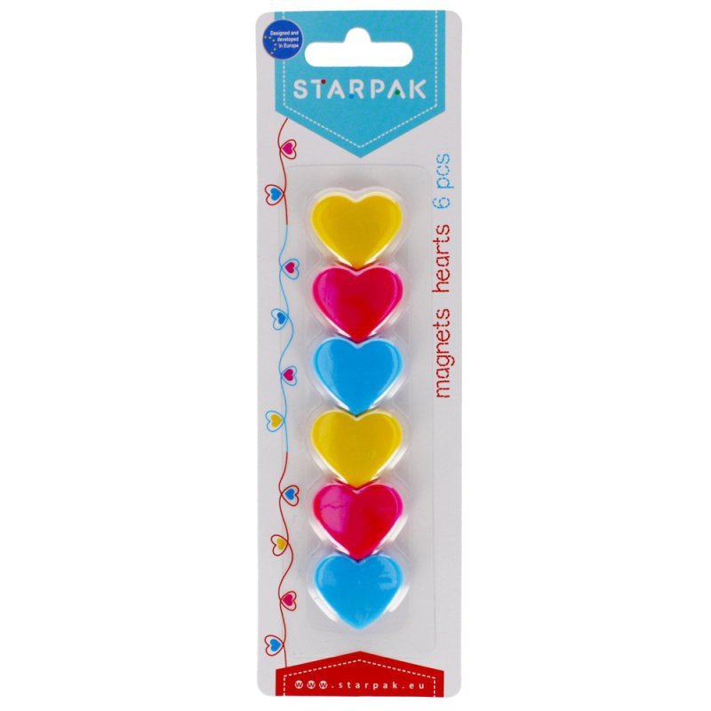 Magnesy serce 6 szt.