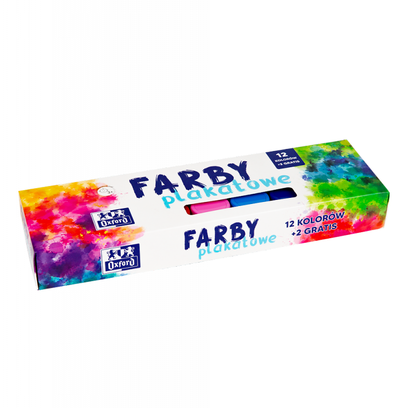 FARBY PLAKATOWE OXFORD 12 KOLORÓW+2 / 20ML