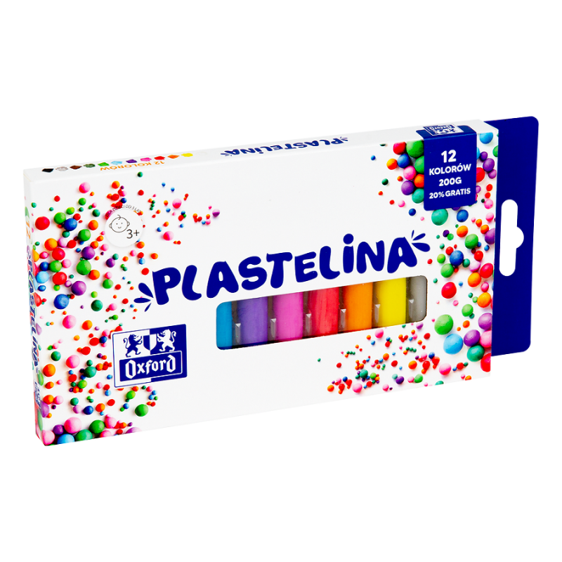 PLASTELINA OXFORD 12 KOLORÓW / 200G