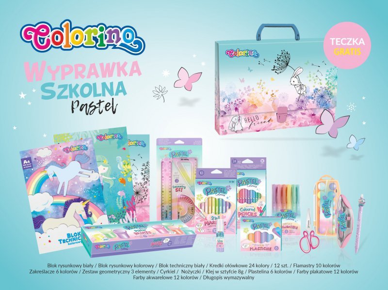Wyprawka szkolna Colorino Kids PASTEL