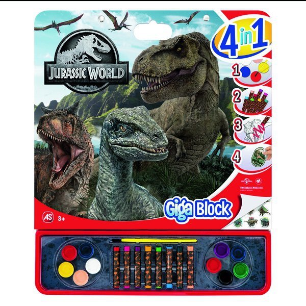 Zestaw artystyczny Giga Blok 4w1 Jurassic world