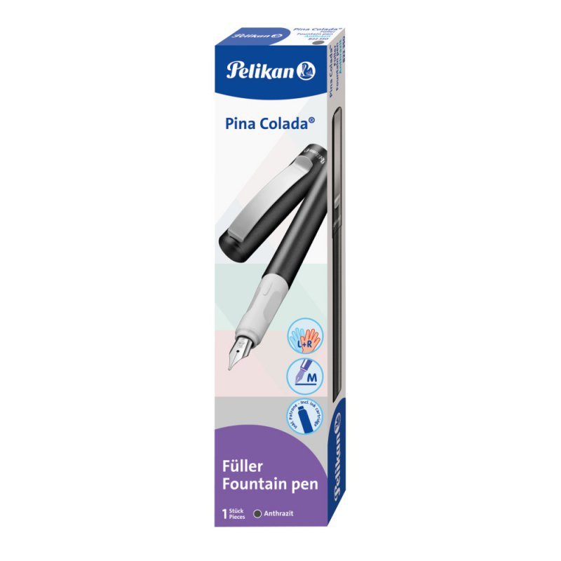 Pióro wieczne Pina colada +2 naboje antracyt Pelikan