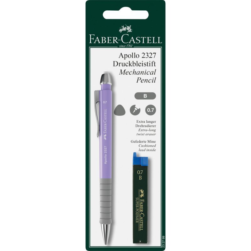 Ołówek automatyczny Apollo Faber-Castell + wkłady blister