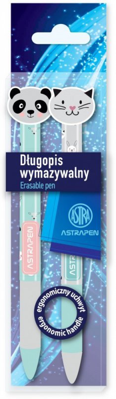 Długopis automatyczny wymazywalny Astrapen Oops Animals 2 szt.