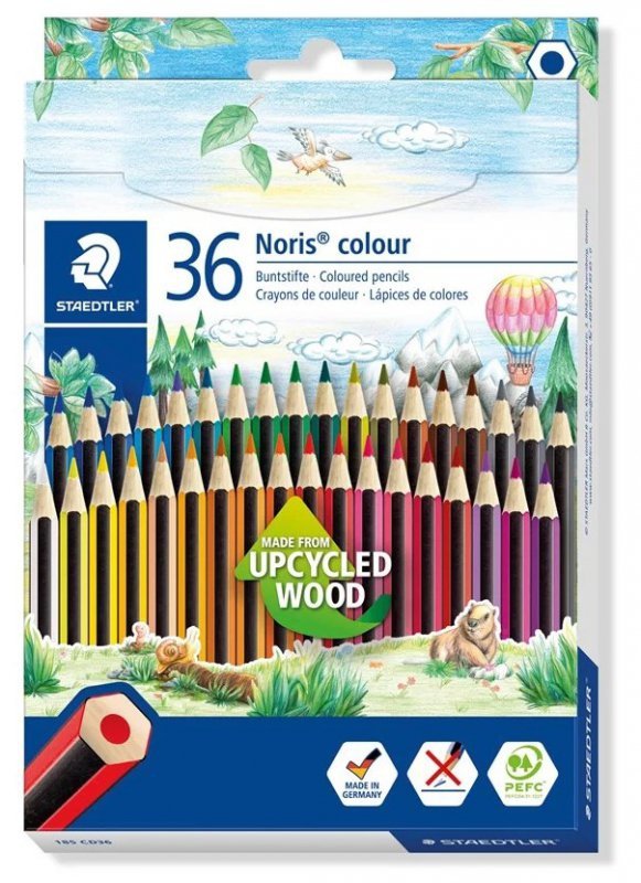 Kredki sześciokątne Noris colour 36 kolorów Staedtler