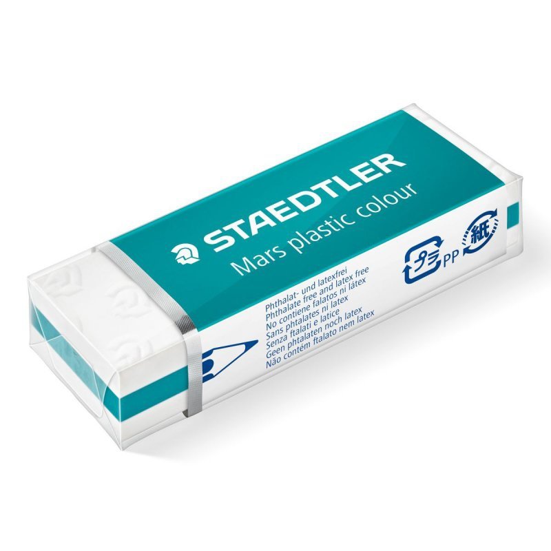 Gumka techniczna Mars Plastic niebieska Staedtler paczka 20 szt.