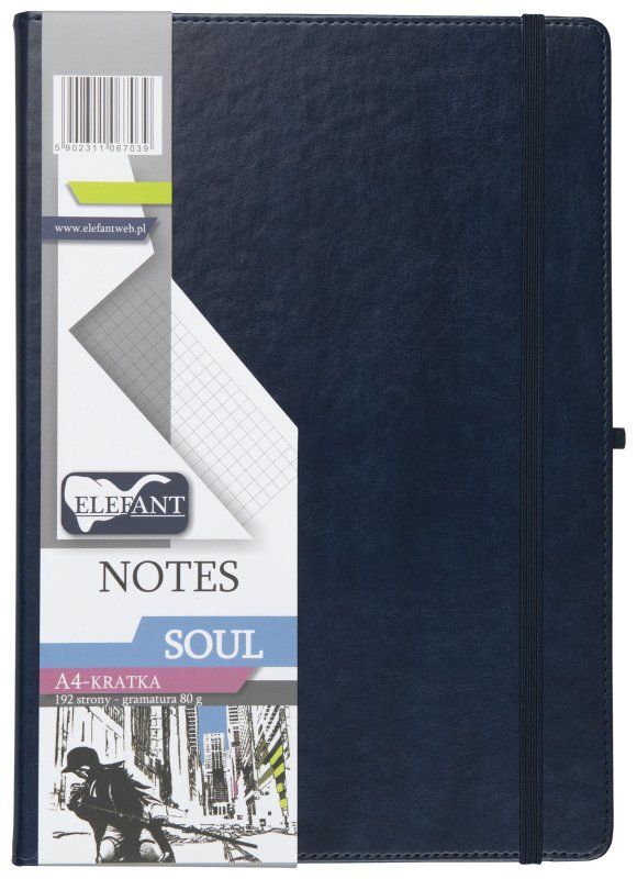 Notes A4 kratka Soul granatowy