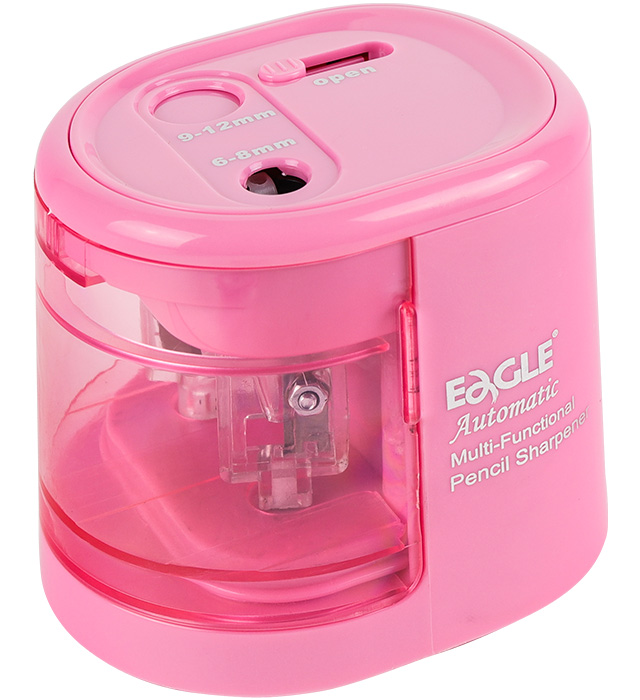 Temperówka na baterie dwuotworowa różowa EAGLE EG-5161USB