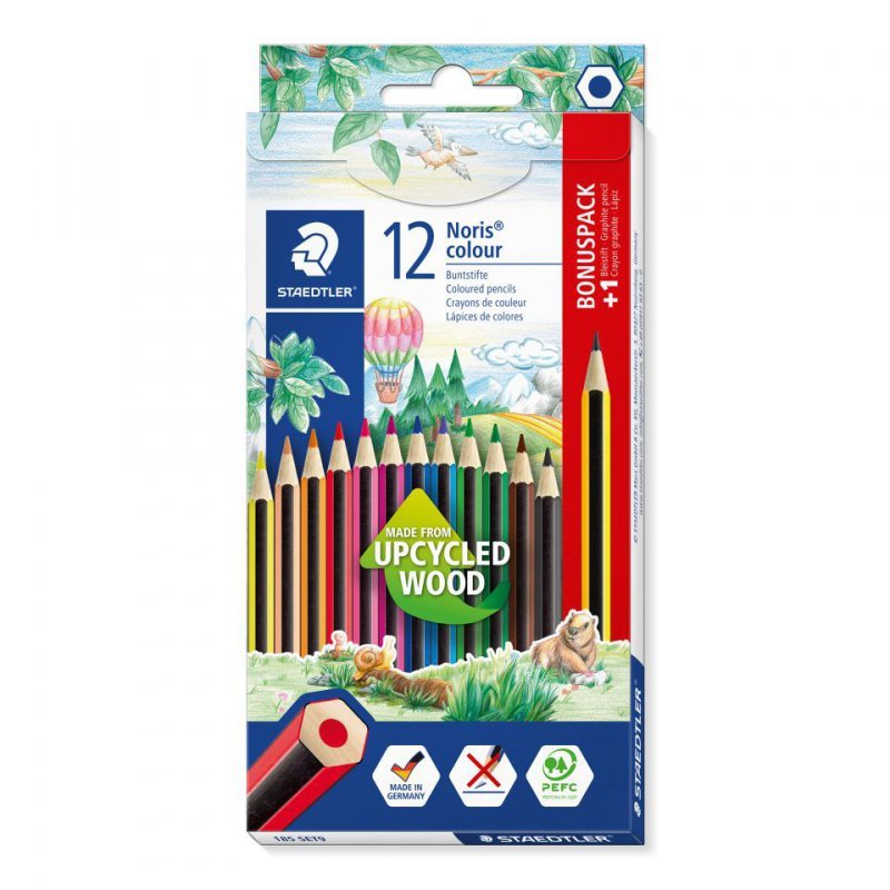 Kredki Noris 12 kolorów + ołówek HB Staedtler