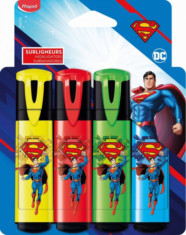 Zakreślacz Superman Fluo 4 kolory