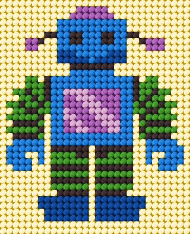 Zestaw do haftu Moje pierwsze wyszywanie Robot