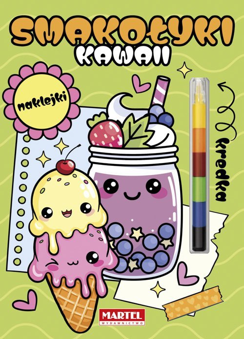 Kawaii smakołyki z naklejkami. Modułowa kredka