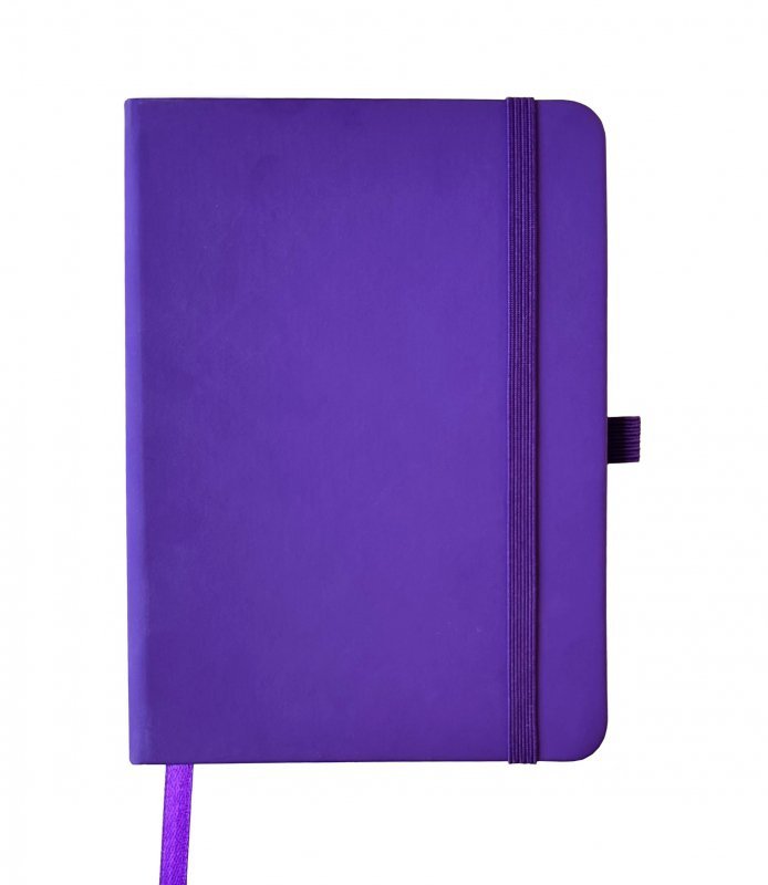 Notes A6 z gumką fioletowy V-2