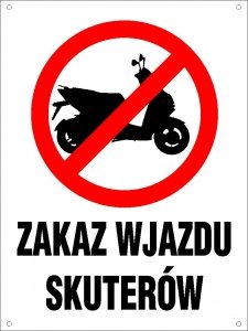 Zakaz wjazdu skuterów