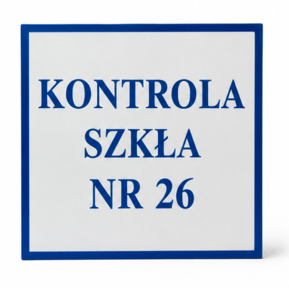 Personalizowana tabliczka kontroli jakości