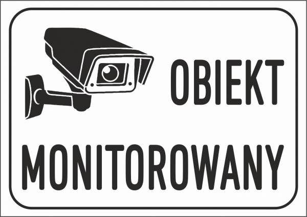 Tabliczka informacyjna obiekt monitorowany 21/14,8cm
