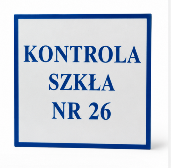 Aluminiowa tabliczka do oznaczenia stanowiska