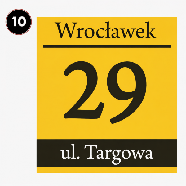Tabliczka z numerem domu 25/25cm