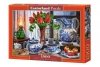 Puzzle 1500 elementów - Martwa natura z tulipnami