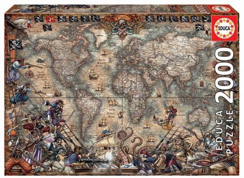 Puzzle 2000 elementów Mapa piratów