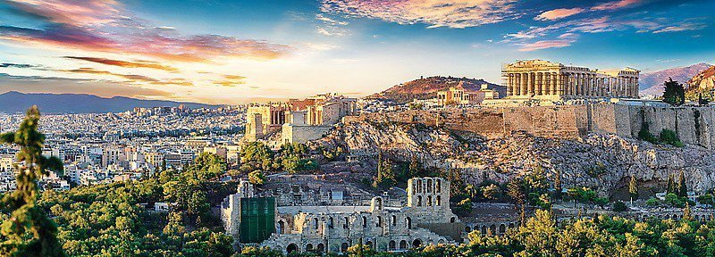Puzzle 500 elementów Panorama - Akropol, Ateny