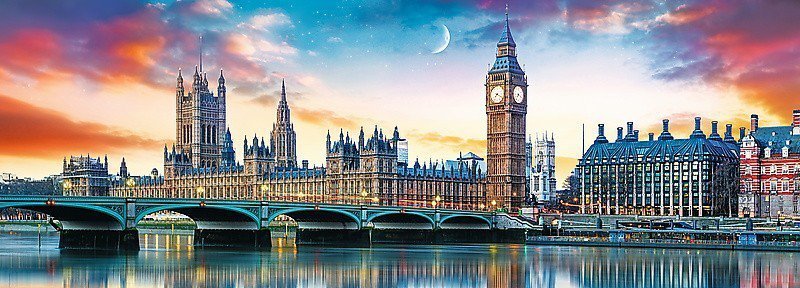 Puzzle 500 elementów Panorama - Big Ben i Pałac Westminsterski