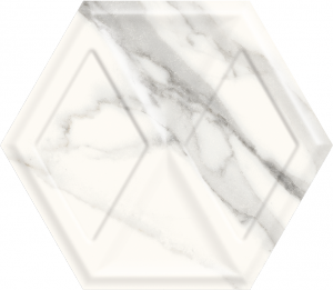 Paradyż Morning Bianco Heksagon Struktura 19,8x17,1