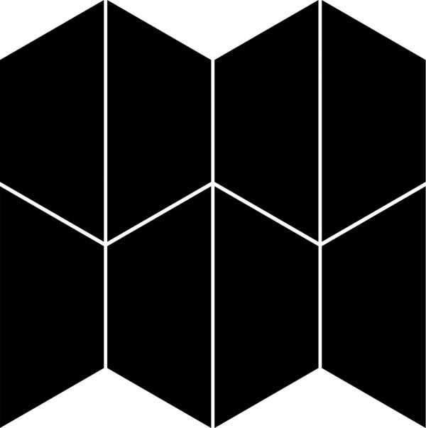 Ceramica Bianca Prestige Black Mat Mozaika 25,8x25,8