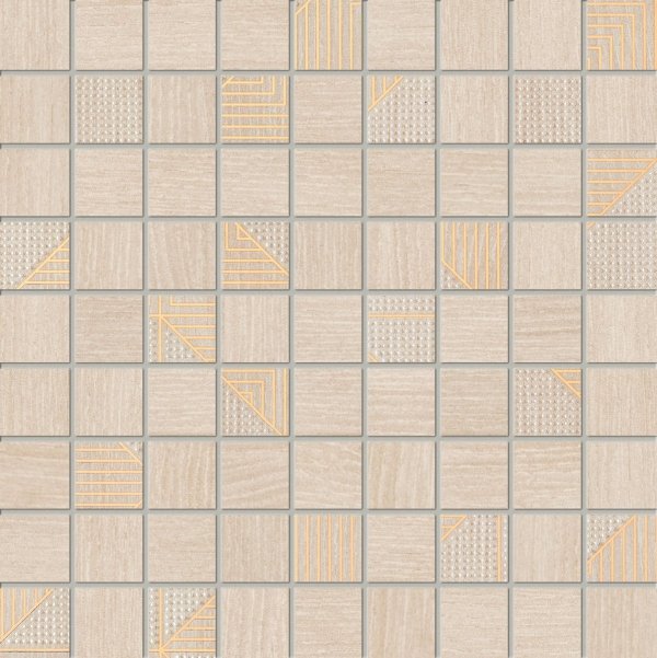 Domino Woodbrille Beige Mozaika 30x30