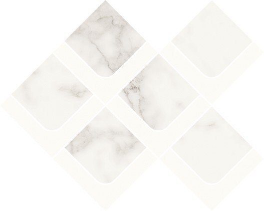 Opoczno Glazura Silver Wish White Mosaic Satin 29,7x37,2