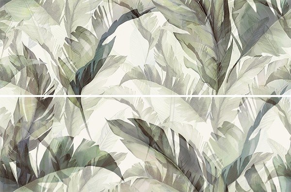 Opoczno Glazura Forli Leaves Green Inserto 58x89