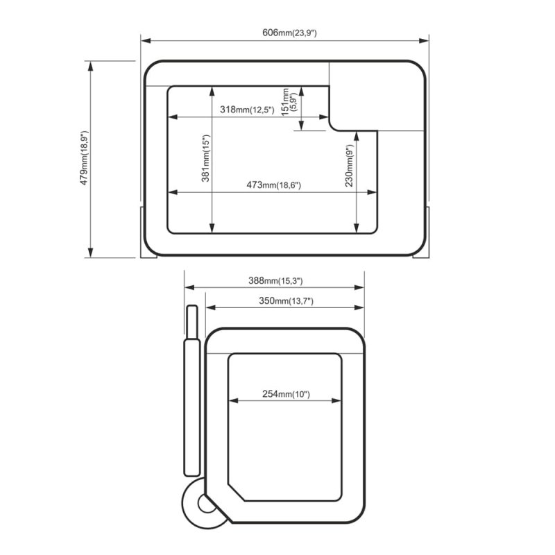 Przenośna lodówka kompresorowa Yolco BCX40 GREY