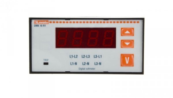 Woltomierz 3-fazowy cyfrowy tablicowy 15-660V AC IP54 DMK10R1