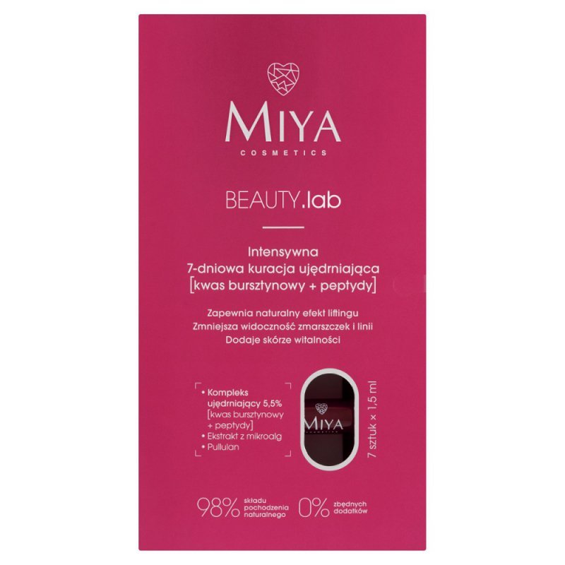 Miya Cosmetics BEAUTY.lab intensywna 7-dniowa kuracja ujędrniająca &lsqb;kwas bursztynowy + peptydy&rsqb; 7x1.5ml
