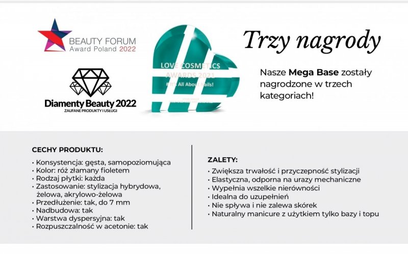         Mega Base - kolor Lily Pink - Baza Hybrydowa