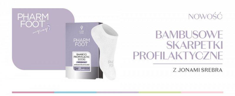 Bambusowe skarpetki profilaktyczne z jonami srebra, rozmiar 39-42 PHARM FOOT